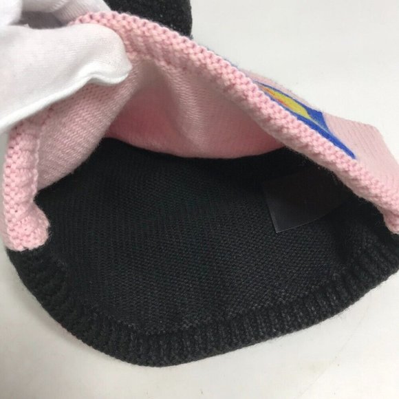 FENDI Bicolor with logo pompom beanie knit hat main image 6